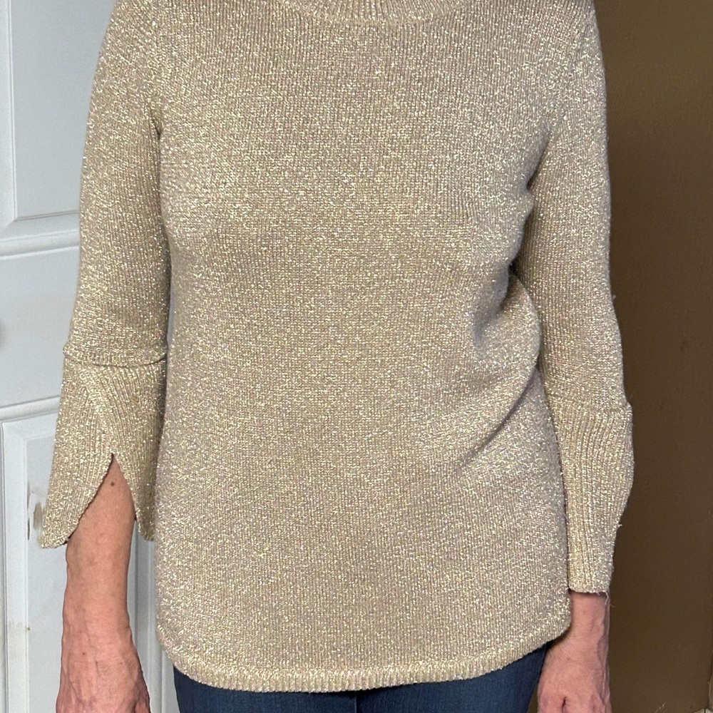 Shimmering gold light weight sweater